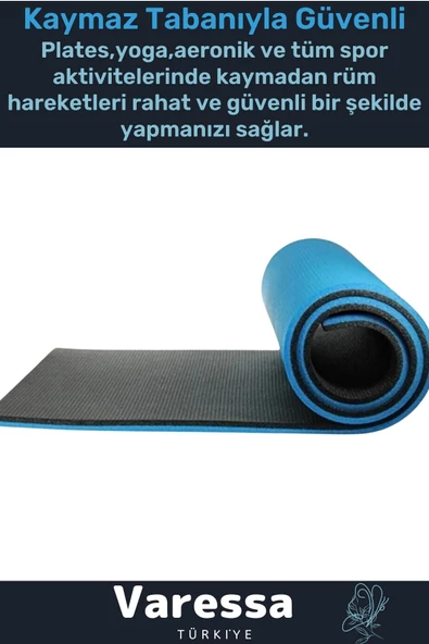 Premium Su Geçirmez Konforlu Taşıma Askılı Çift Taraflı Zemin Çadır Uyku Kamp Matı Yer Minderi 6,5mm - 3