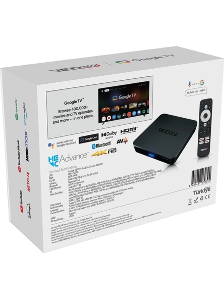 Redline RED360 X100 Pro 16GB Google  Tv Box - 2