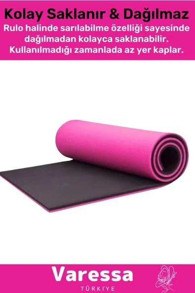 Premium Su Geçirmez Konforlu Taşıma Askılı Çift Taraflı Zemin Çadır Uyku Kamp Matı Yer Minderi 16 mm - 4