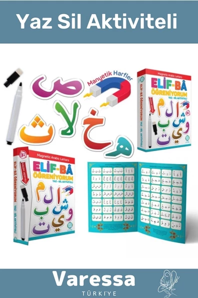 Özel Eğitici Set Serisi Zeka Geliştirici Öğretici Manyetik Elif-Bâ Öğreniyorum Yaz-Sil Aktiviteli - 2