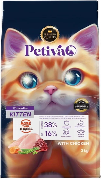 Petiva Kitten Tavuklu Yavru Kedi Maması 3 Kg