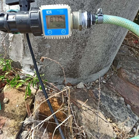 Alfa Dijital Akış Türbini Debimetre Debi Ölçer Kimyasal Sıvı Su Benzin Likid Hacim Sayacı - 3