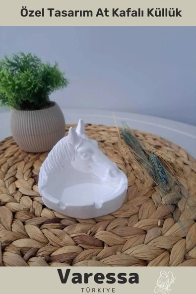 Premium Seri Elite Ürün Evinizde-Hediyelik Çok Şık Özel Tasarım At Kafalı Küllük - Resim 2