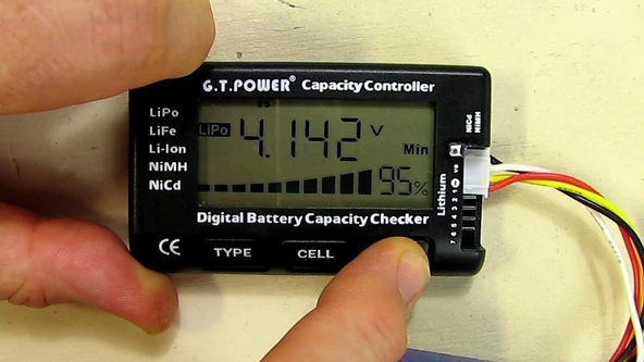 Pil Kapasite Test Cihazı Voltaj Ölçer Lipo Li-Ion NiCd NiMH Akü Batarya Test Pil Kapasite Ölçme Aleti - 4