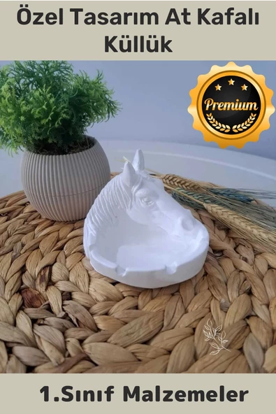 Premium Seri Elite Ürün Evinizde-Hediyelik Çok Şık Özel Tasarım At Kafalı Küllük ürün görseli 1