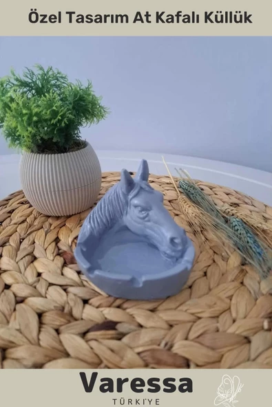 Premium Seri Elite Ürün Evinizde-Hediyelik Çok Şık Özel Tasarım At Kafalı Küllük - Resim 2