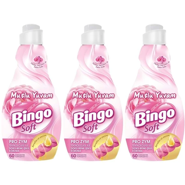 Bingo Soft Çamaşır Yumuşatıcı Konsantre 1440ML Manolya Bahçesi (3 Lü Set)