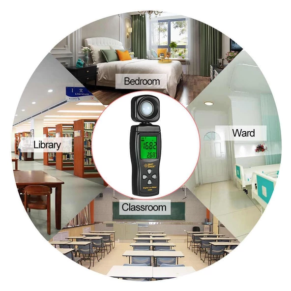 AS803 LCD Lüksmetre Dijital Işık Ölçer Lux Metre Uv Metre Radiometer Photometre - 2