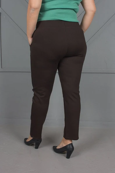 Büyük Beden Anne Pantolonu Çelik Penye - 5