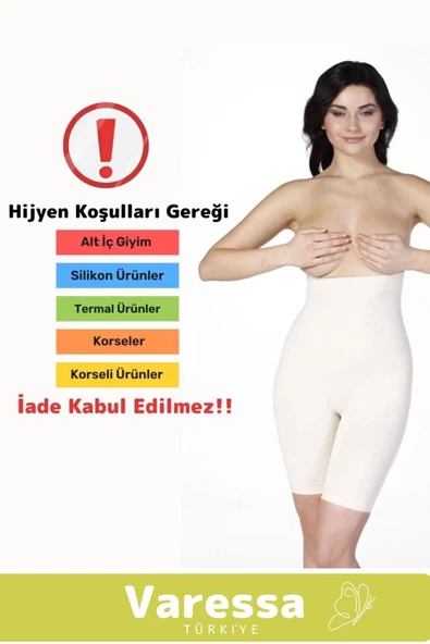 Özel Seri İz Göstermeyen İnceltici Kaydırmaz Sıkılaştırıcı Yüksek Bel Karın Toparlayıcı Slip Korse - 4