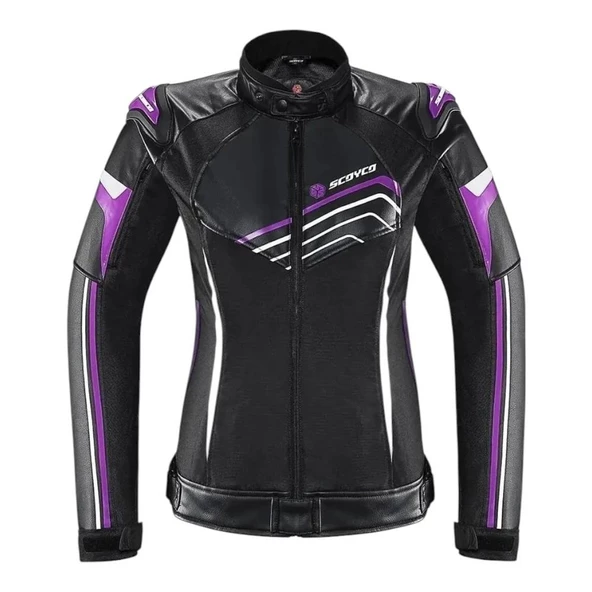 SCOYCO JK153W KORUMALI KADIN MOTOSİKLET MONTU MOR - Resim 5