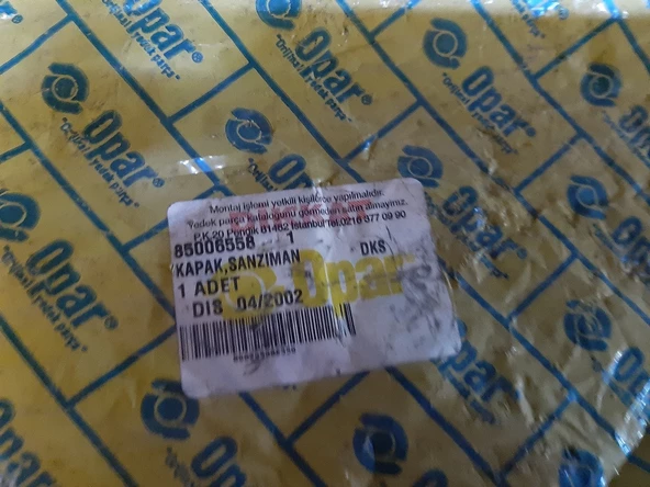 Şanzıman Üst Kapağı Şahin Kartal Doğan Düz motor ve 5 Vites Opar orjinal 85006558 - 8