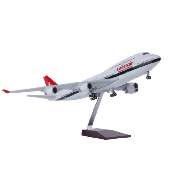 HEDİYELİK-MAKET UÇAKLAR-SWISSAIR-ÖLÇEK : 1:160 47 CM-JB747SWISSAIR ürün görseli