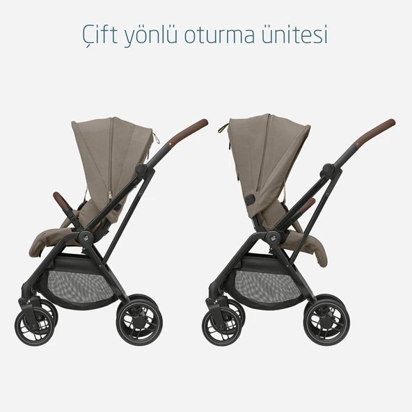Maxi-Cosi Leona2 Çift Yönlü Uzatılabilir Sırt Desteği Tam Yatabilir Bebek Arabası Twillic Truffle - Resim 8