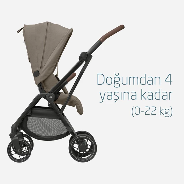 Maxi-Cosi Leona2 Çift Yönlü Uzatılabilir Sırt Desteği Tam Yatabilir Bebek Arabası Twillic Truffle - Resim 5
