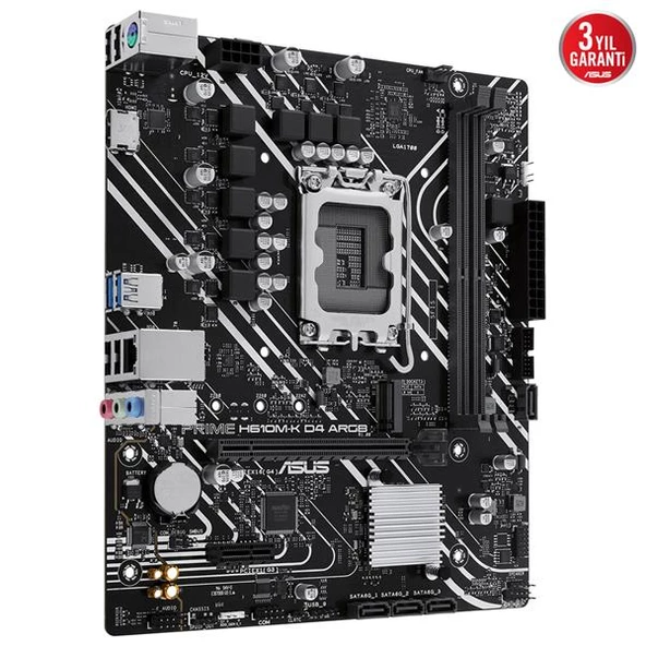 ASUS PRIME H610M-K D4 ARGB 2xDDR4 VGA/HDMI 1xM.2 1xGLAN 1700P ANAKART - 3