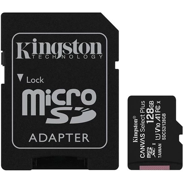 KINGSTON CANVAS SELECT PLUS 128GB MICRO SDXC CLASS10 HAFIZA KARTI SDCS2/128GB - 2
