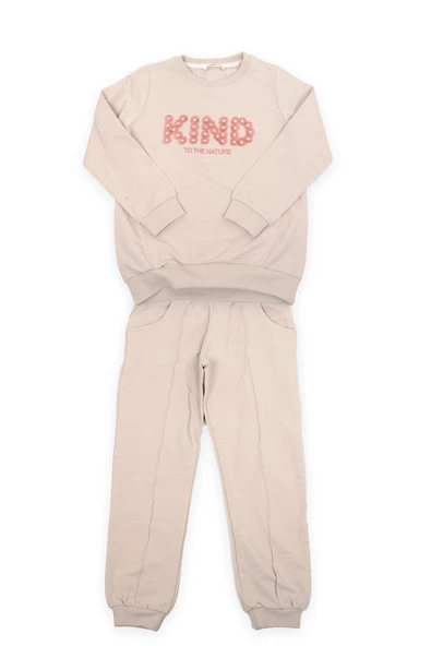 Kız Çocuk Baskılı Eşofman Takımı - Resim 2