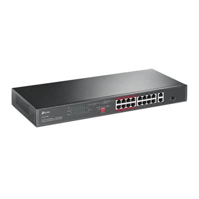 TP-LINK TL-SL1218P 16 PORT 10/100 16 PORT POE+ 2 PORT UPLINK + 1 SFP YONETILEMEZ RACK MOUNT SWITCH - 2
