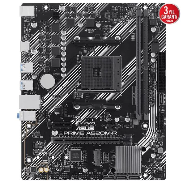ASUS PRIME A520M-R 2xDDR4 HDMI 1xM2 AM4 ANAKART - 2