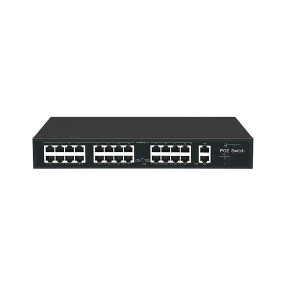 ODS ODS-24P2U-300 24 PORT 10/100 24 PORT POE 2GE UPLINK 300W YONETILEMEZ SWITCH