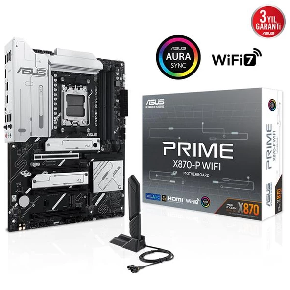 ASUS PRIME X870-P WIFI 4xDDR5 DP/HDMI 4xM.2 AM5 ANAKART