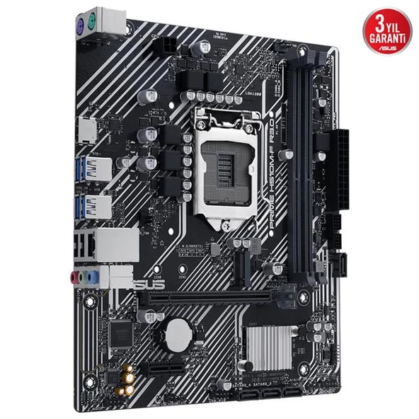 ASUS PRIME H510M-F R3.0 H510 2xDDR4 HDMI 1xGLAN 1xM.2 1200Pin ANAKART - 3
