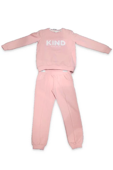 Kız Çocuk Baskılı Eşofman Takımı - Resim 7