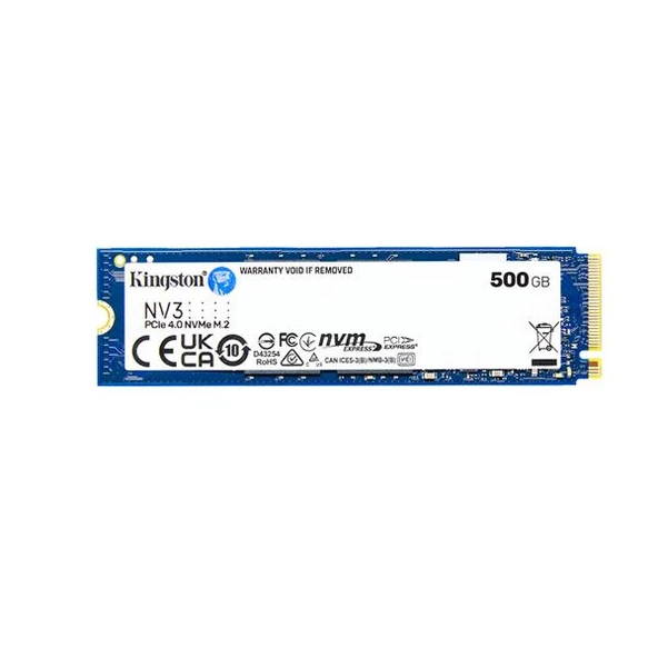 Kingston NV3 500GB 22x80mm PCIe 4.0 x4 M.2 NVMe SSD - 3