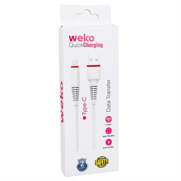 Weko WK-22021 Usb To Type-C Şarj Kablosu 1 Metre Cep Telefonu Şarj Aleti Kablosu - 4