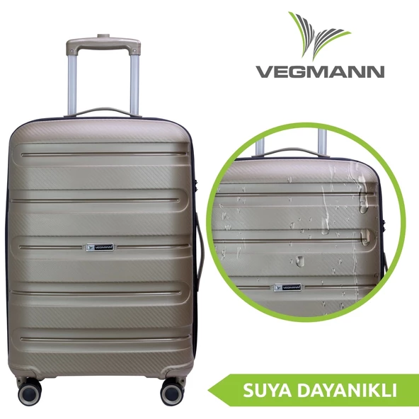 Vegmann Polipropilen (PP) Atlas Gold Büyük Boy Valiz - Resim 3