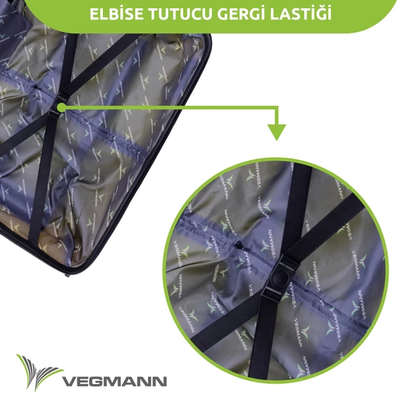 Vegmann Polipropilen (PP) Atlas Gold Büyük Boy Valiz - Resim 6