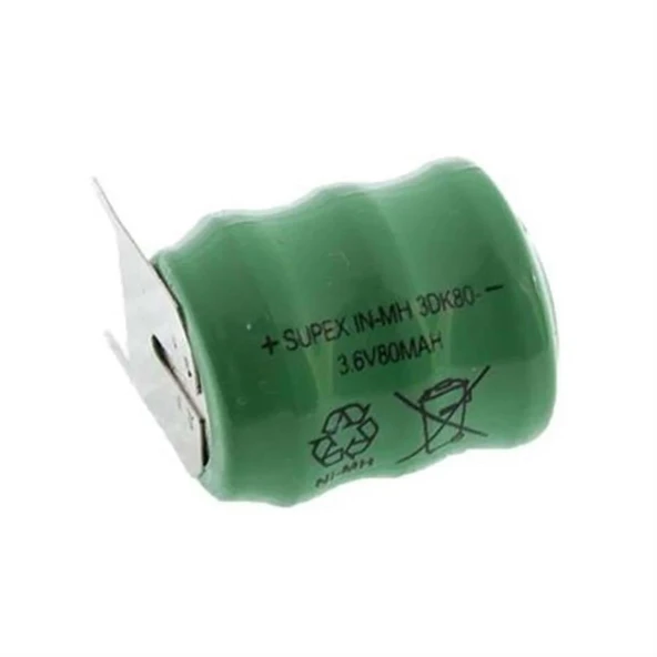 Ayt Supex 3.6 Volt 80 mAh Hafıza Bios Pili 3DK80 Bilgisayar Anakart Pc Pili - 2