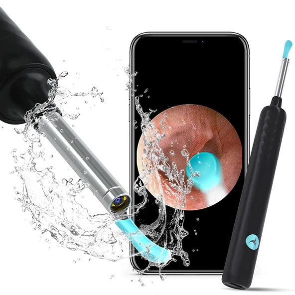 Ayt T5 5 MP Kamera 3.5mm Lens Şarjlı Wifi Görüntülü Kulak Temizleyici Siyah Renk Endoskopik Kulak Temizleyici - 2