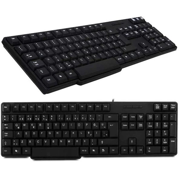 Everest KB-517U USB Q Klavye Kablolu Pc Bilgisayar Klavyesi Usb Uçlu - 3