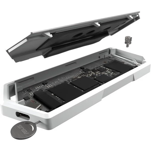 ASUS ROG STRIX ARION M2 NVME DİSK KUTUSU BEYAZ - Resim 5