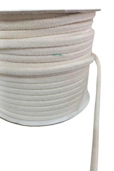 Bağcık İpi Pamuk 0,5 cm Krem 5 Metre - 2