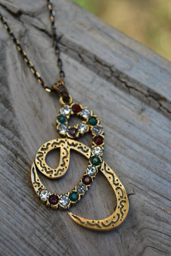 STONEAGE Çift Vav Bayan Kolye Zincir Hediyeli ürün görseli