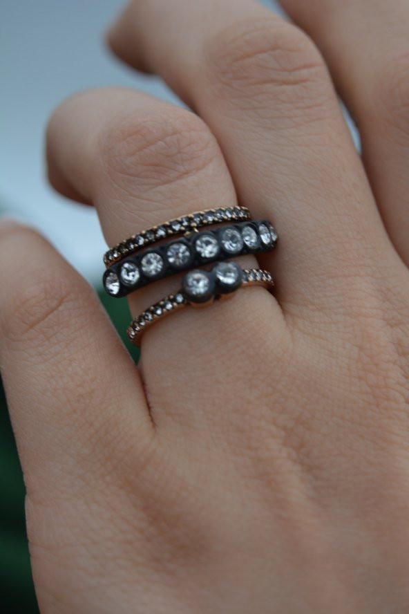 STONEAGE Elmas Montör Model Bronz Zirkon Taşlı Ayarlanabilir Üçlü - Resim 3