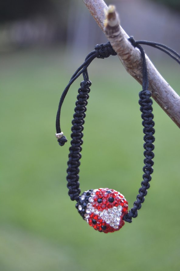 STONEAGE El Yapımı Uğur Böceği Makrome Bileklik - Resim 4