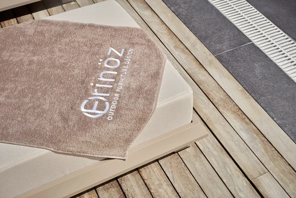 Erinöz Pera Alüminyum Şezlong - Kum Rengi - 1 Adet - 4