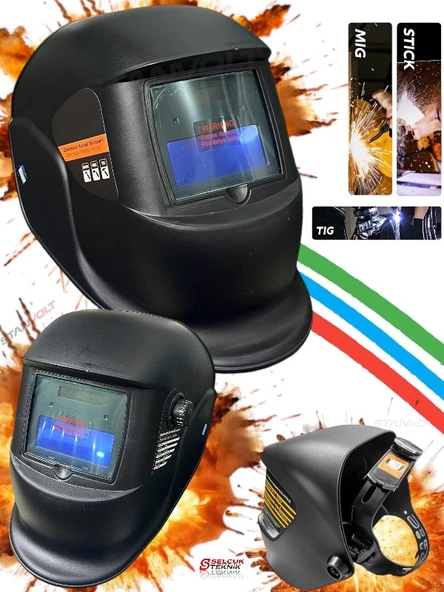 Ayarlı Otomatik Kararan Kaynak Kafa Maskesi Colormatik+Eldiven Hediyeli - 2
