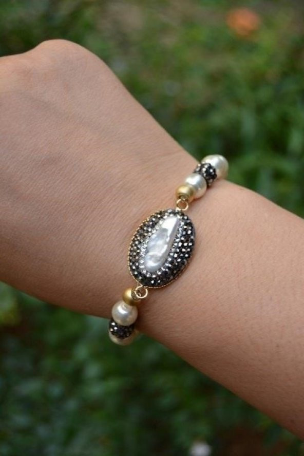 STONEAGE Gerçek İncili El Yapımı Kadın Bileklik Bedensiz Lastikli ürün görseli