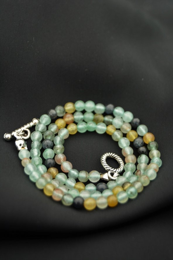 STONEAGE Gerçek Jade Ceyt Yeşim Taşlı Şifa Kolyesi