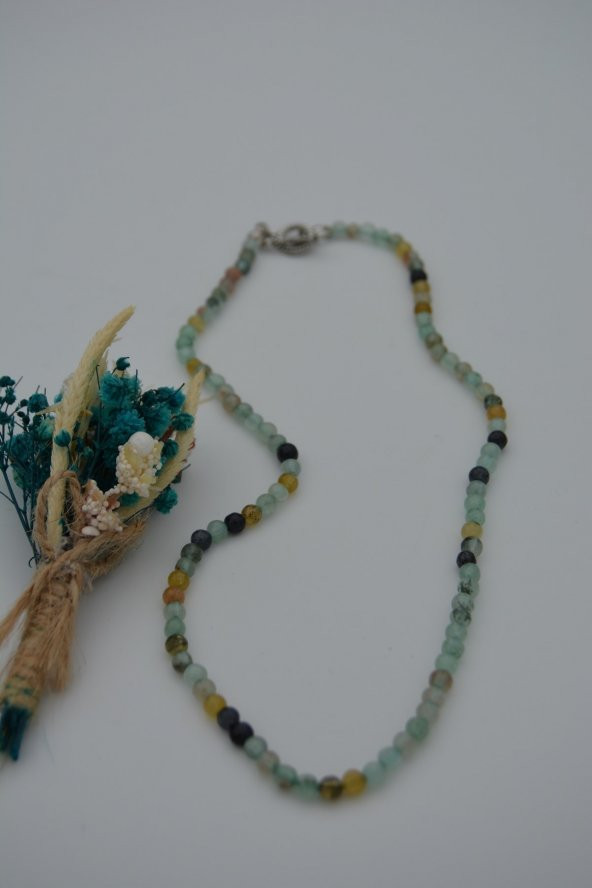 STONEAGE Gerçek Jade Ceyt Yeşim Taşlı Şifa Kolyesi - 2