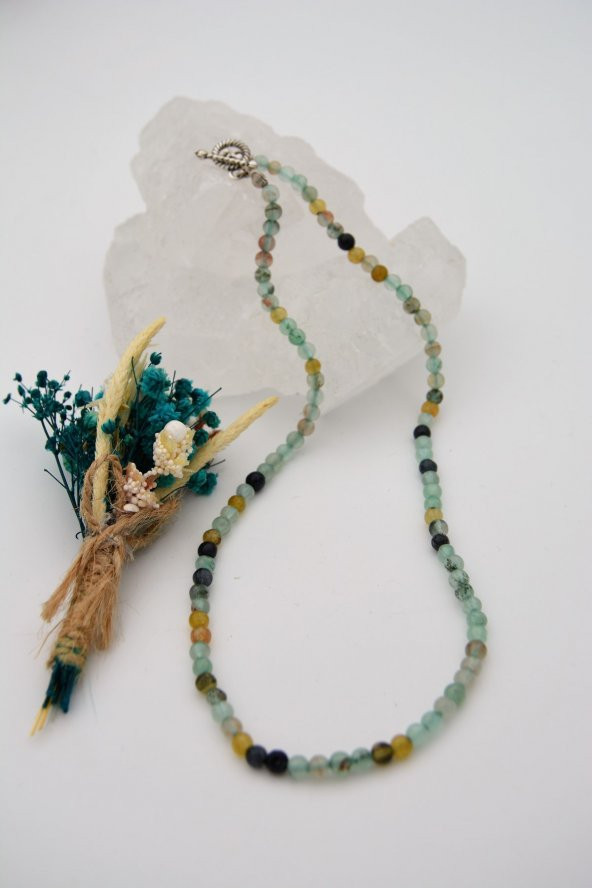 STONEAGE Gerçek Jade Ceyt Yeşim Taşlı Şifa Kolyesi - 3