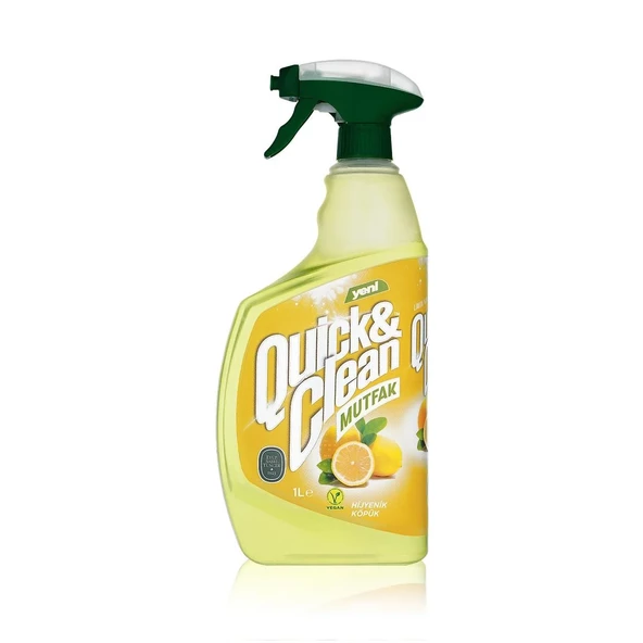 Quick & Clean Limon Yağı & Sirkeli Çok Amaçlı Mutfak Yüzey Temizleyici - 1lt