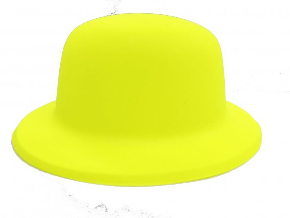 Neon Fosforlu Parti Şapkası Sarı
