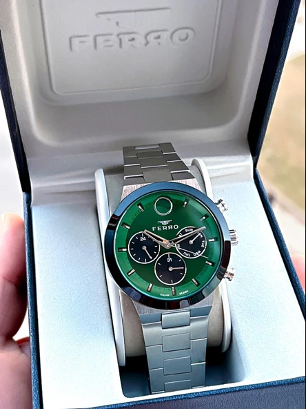 Ferro 30 Mt Suya Dayanıklı Çelik Kordon Kararma Renk Atma Yapmaz Erkek Kol Saati VS.BLKT.0048 ürün görseli