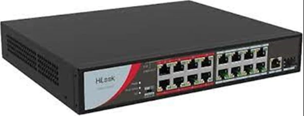 Hilook NS-0318P-130(B) 16 Port 10-100 Poe Switch 1x1000 Mbps RJ45 Port, 1x1000 Mbps SFP